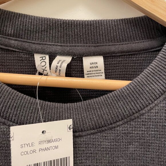 Roxy Long Sleeve Eastside Thermal Graphic Sweatshirt NWT - Picture 6 of 7